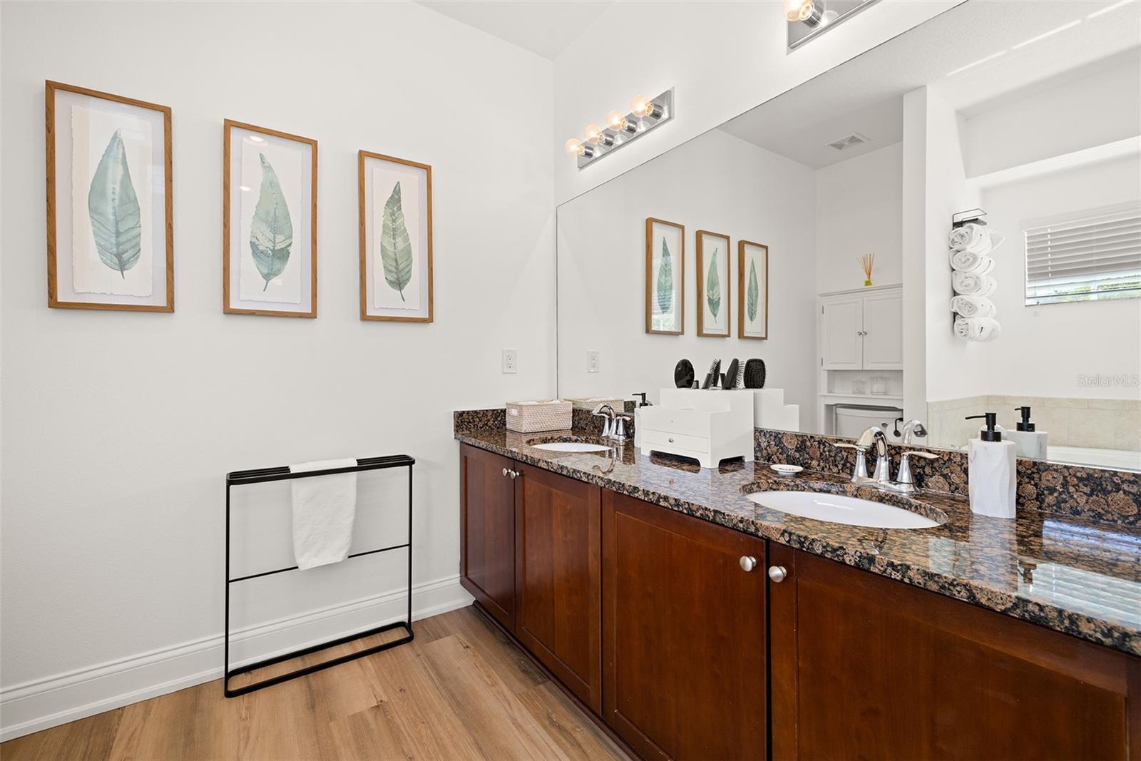 Primary bath with double sinks