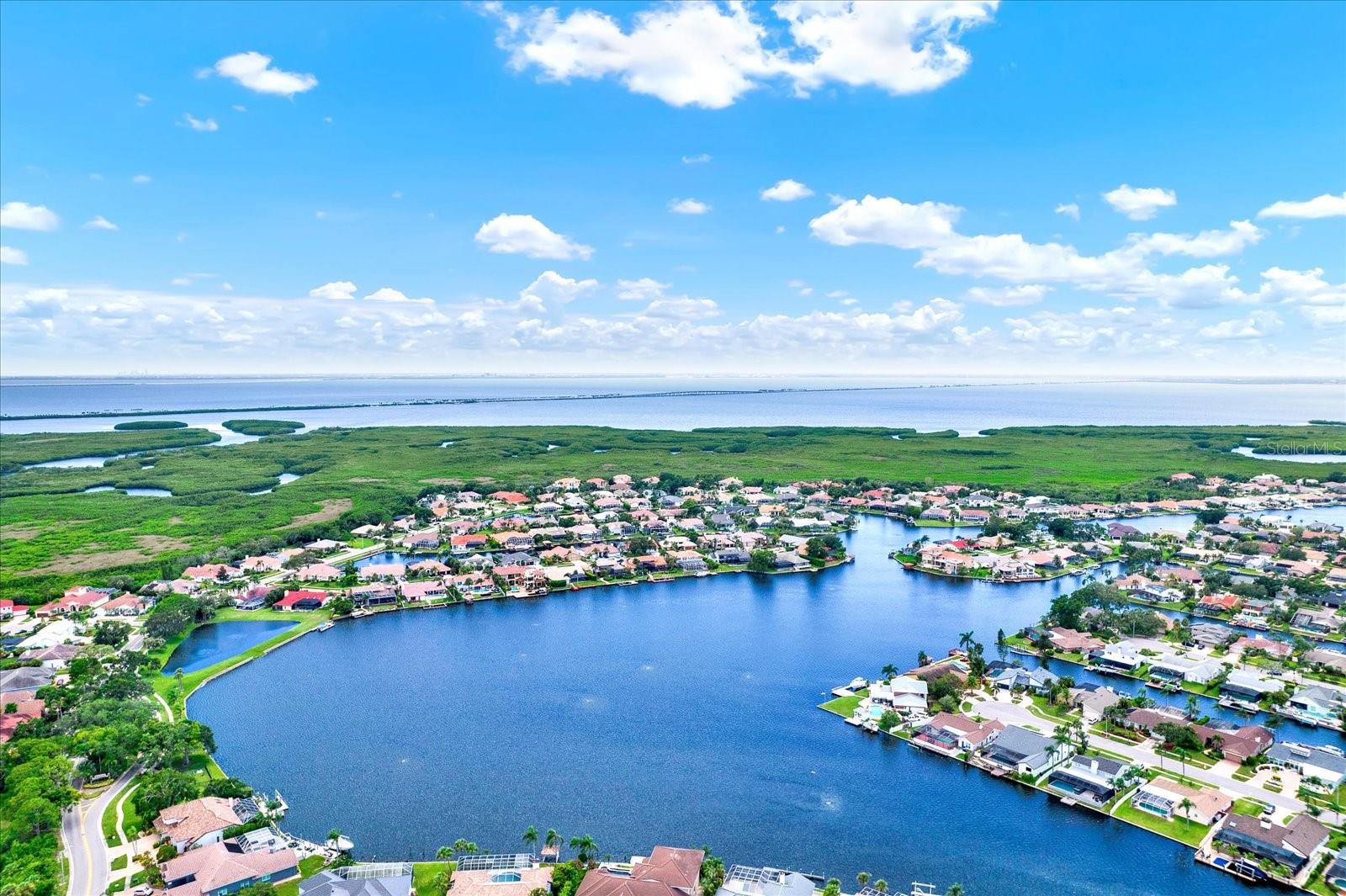 Waterways leading to Tampa Bay.