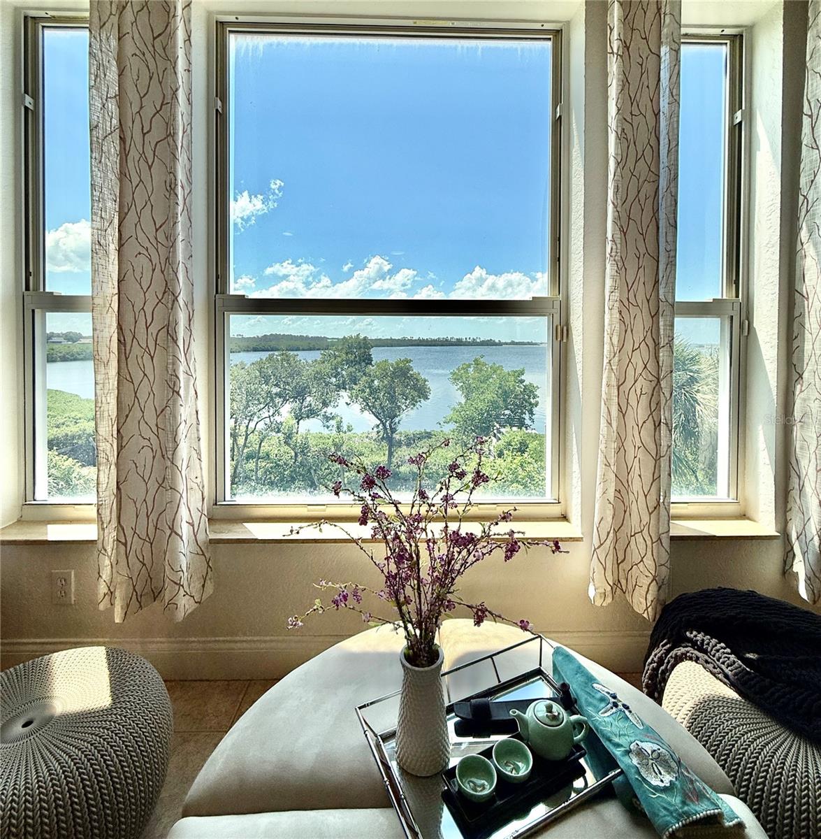 have a cup of tea, with the view
