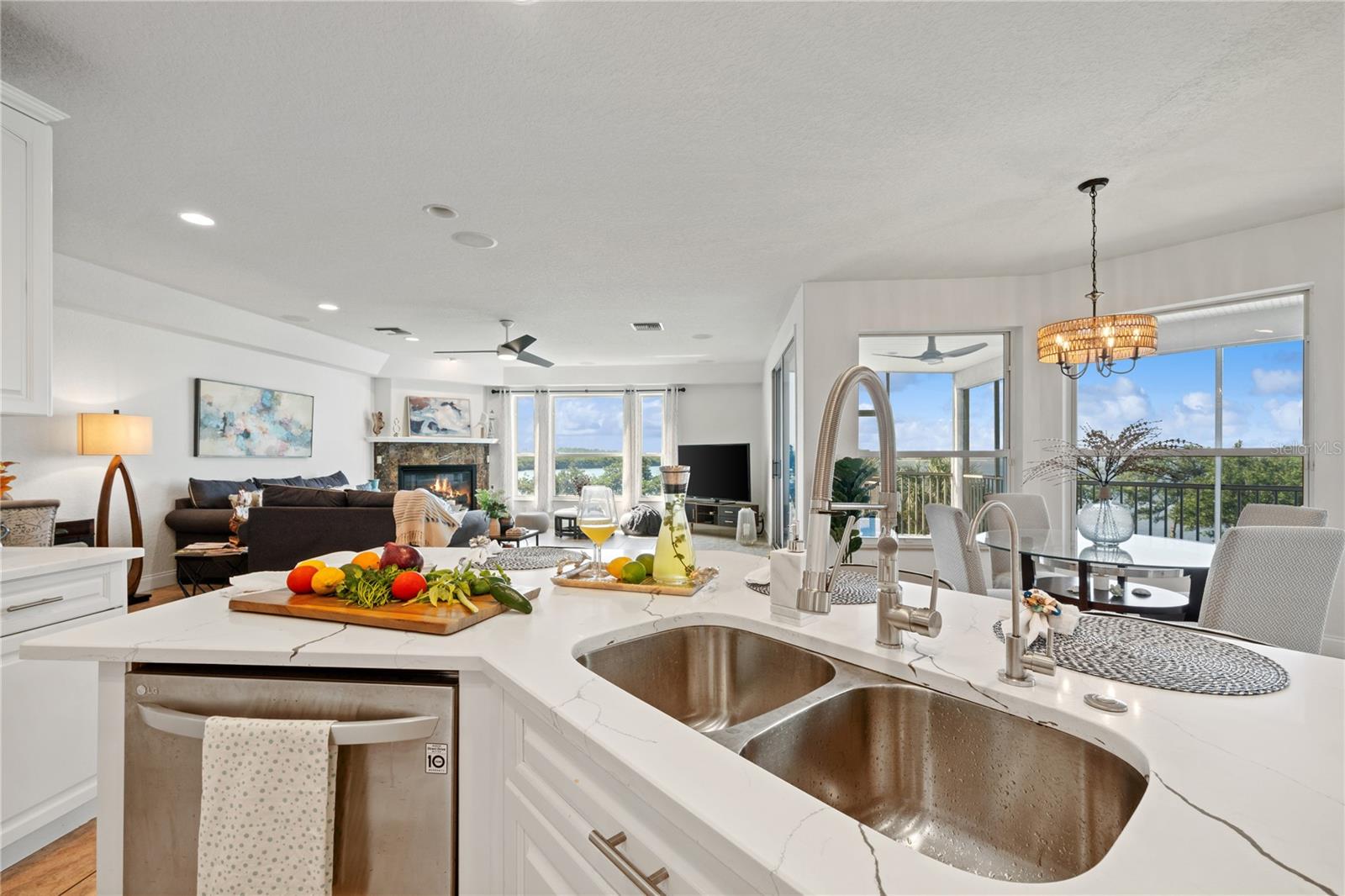 large second floor balcony from living room and guest bedroom