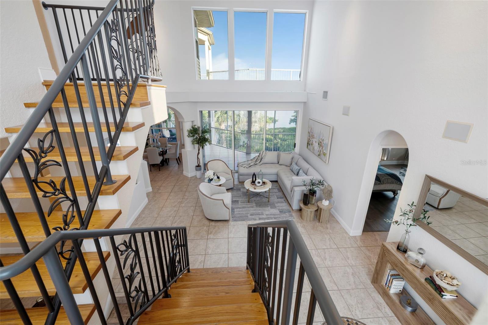 formal dinning room with view from across the street