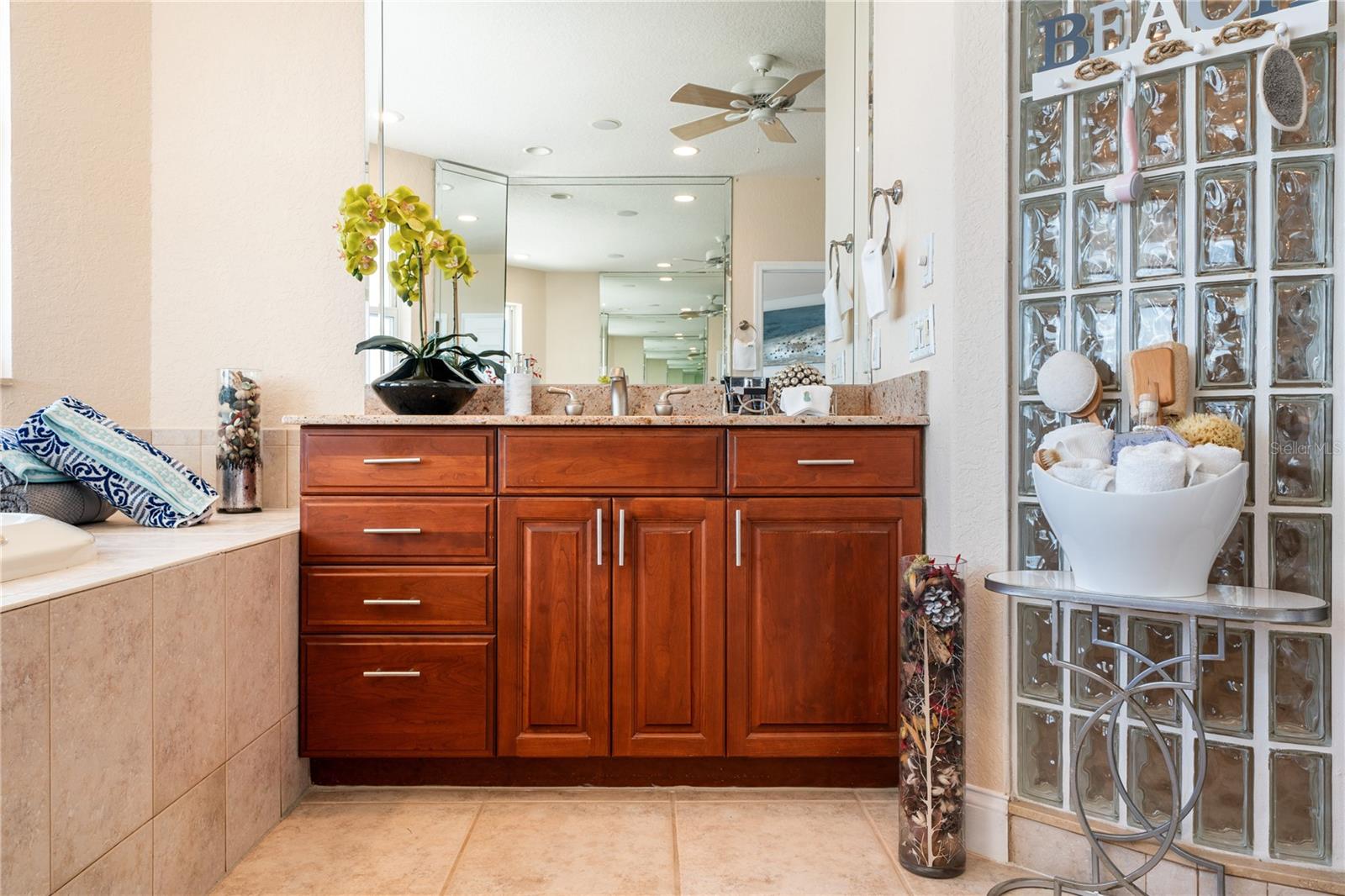 His vanity station