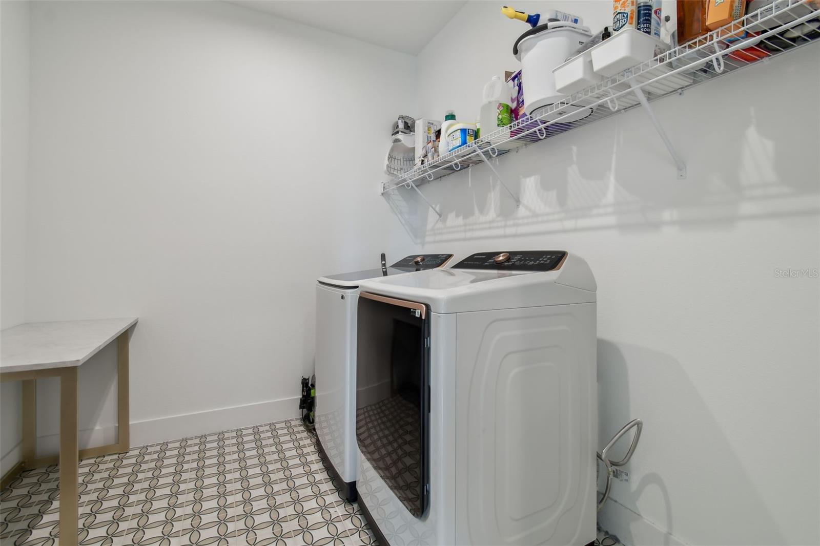 Large Laundry Room with Designer Tile
