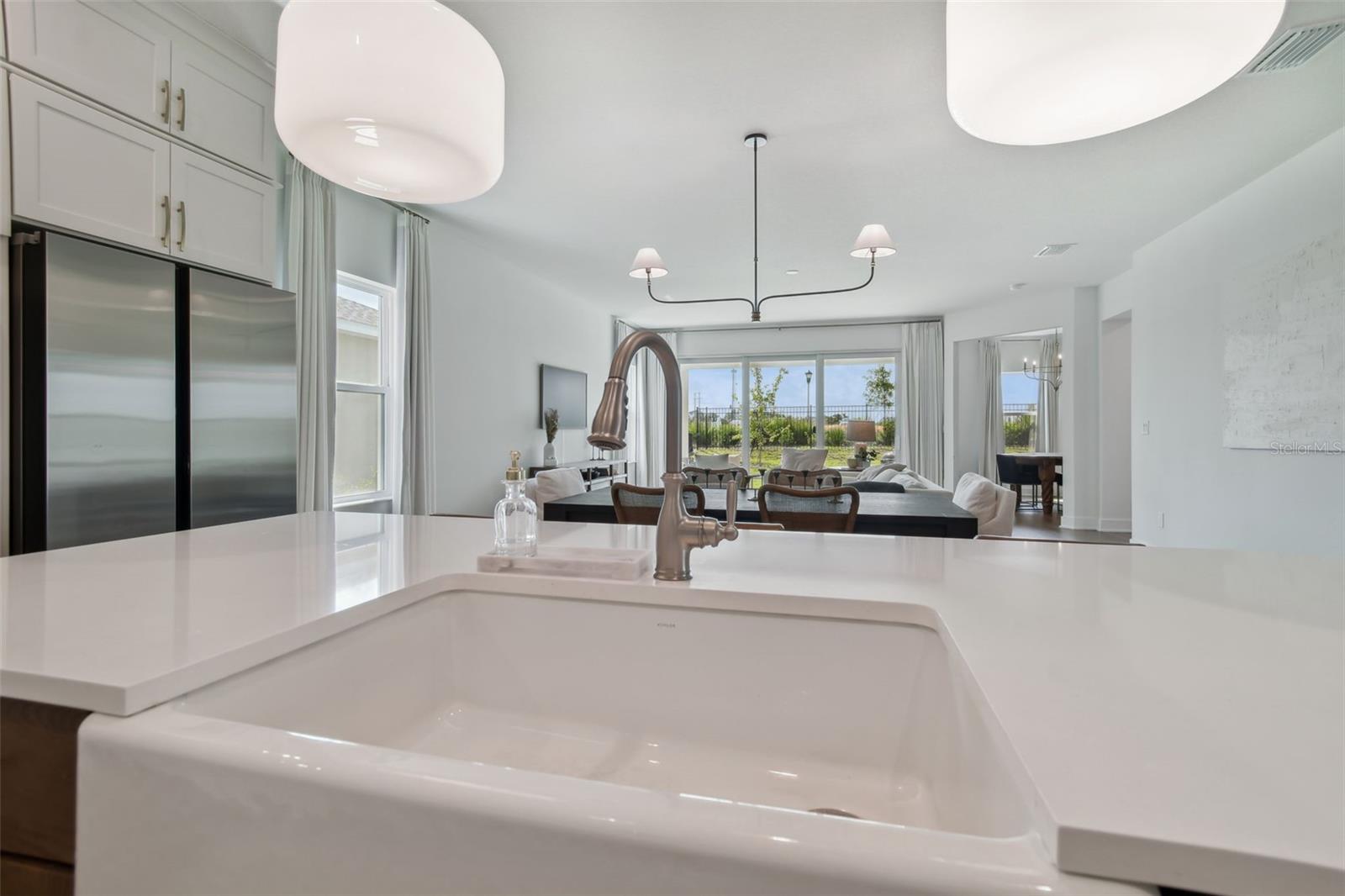 Upgraded Kohler Kitchen sink and Moen Faucet