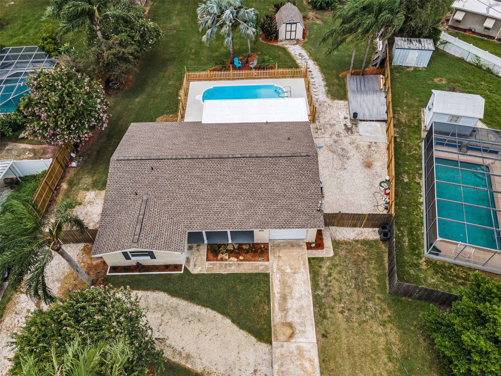 Aerial of New Roof5022 Forest Hills Dr, Holiday FL