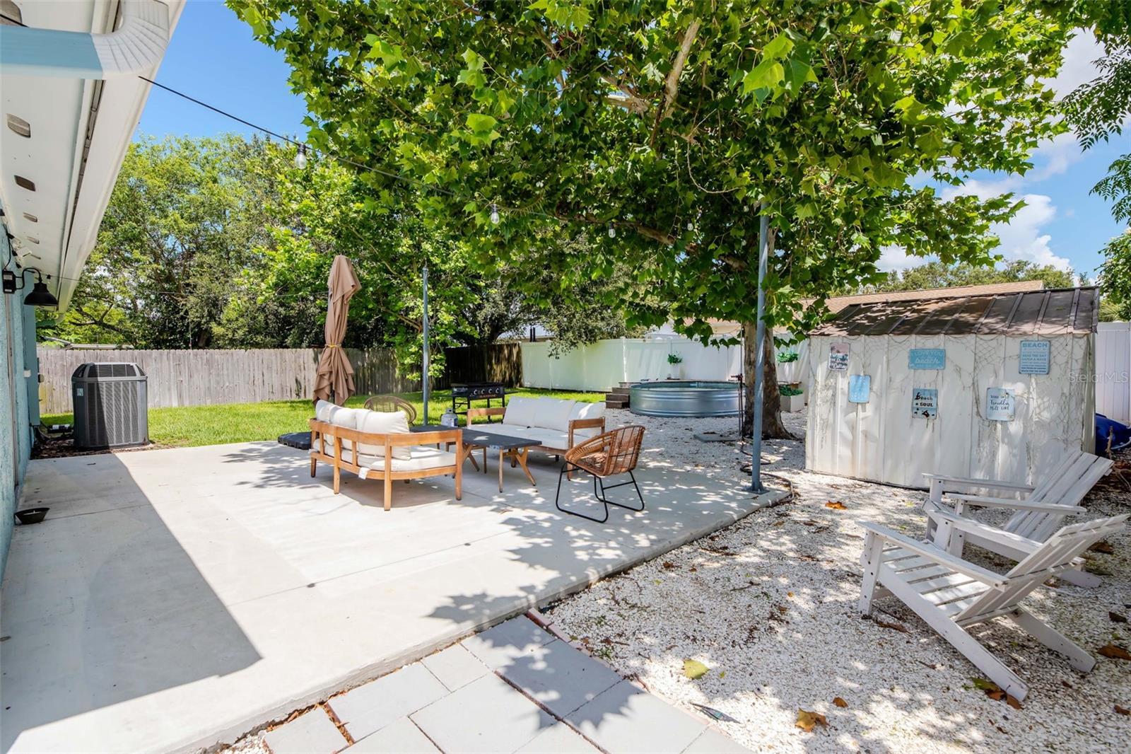 Another view of the backyard