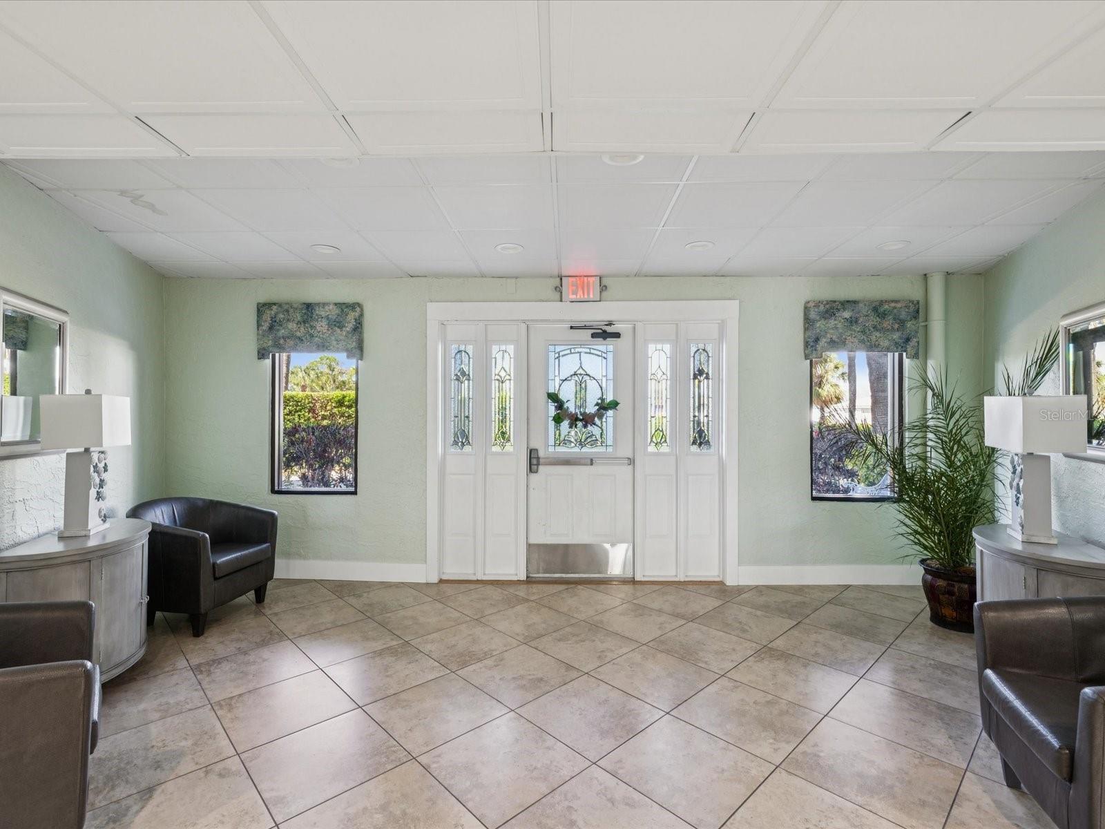 Inside condo front entrance