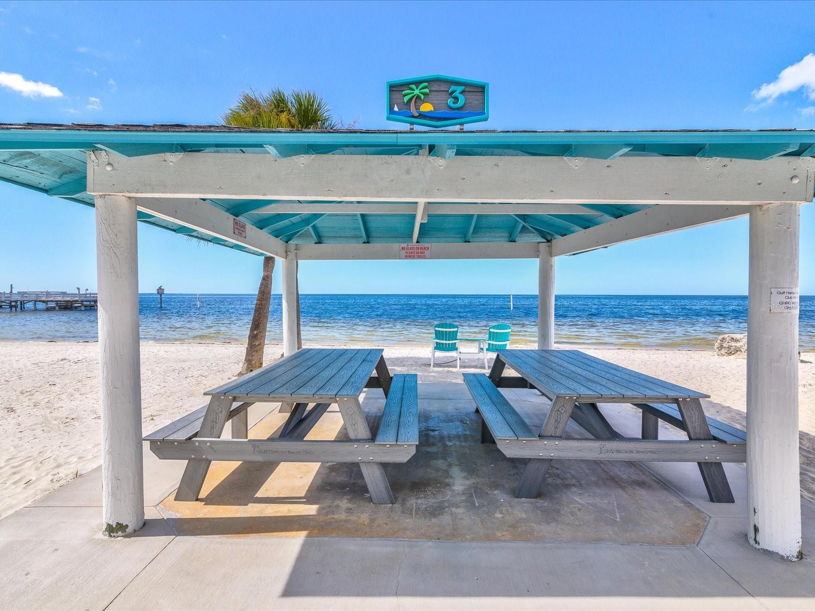 pavilions at private member only beach