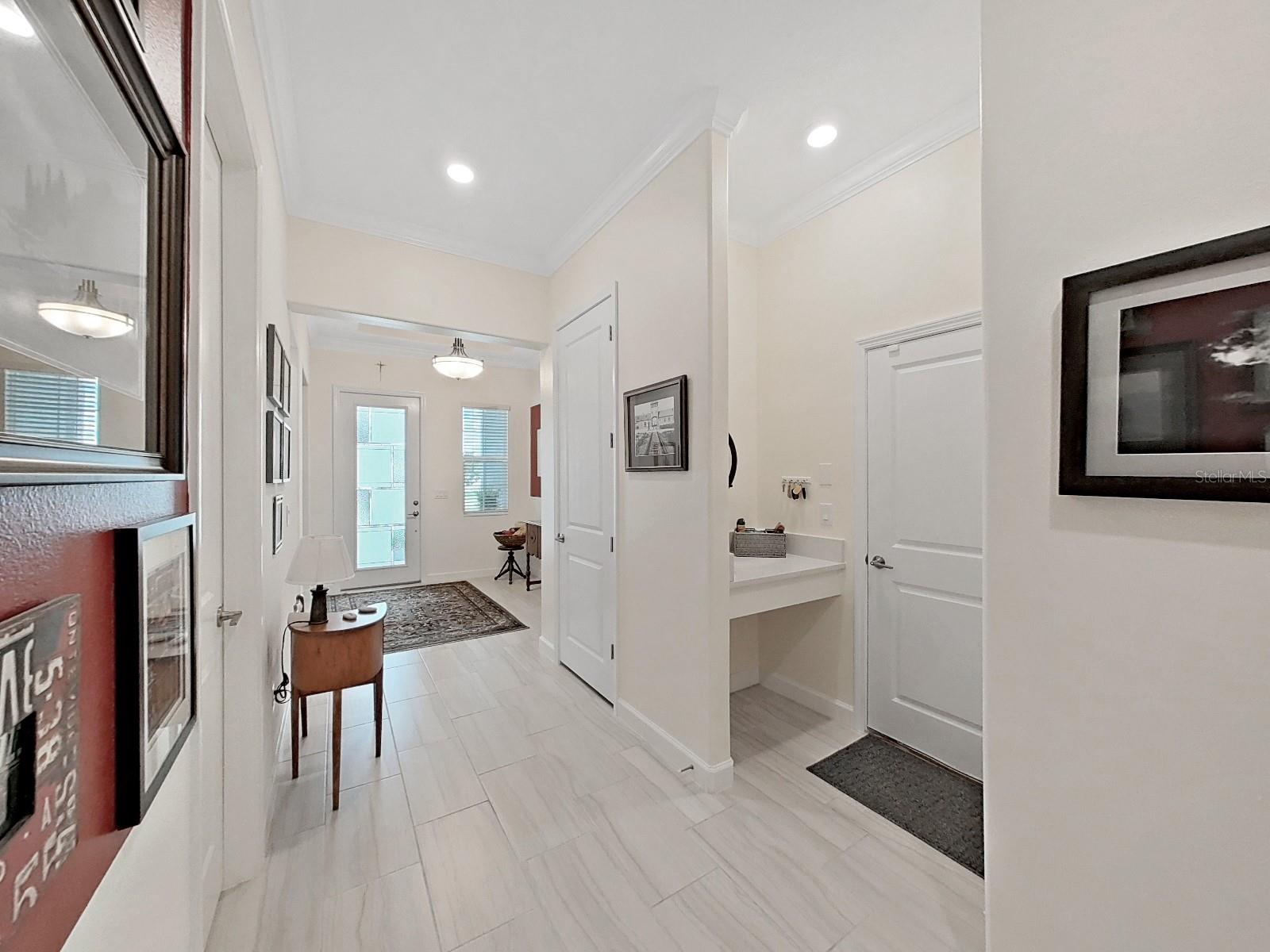 View from Living Room to Front Door
