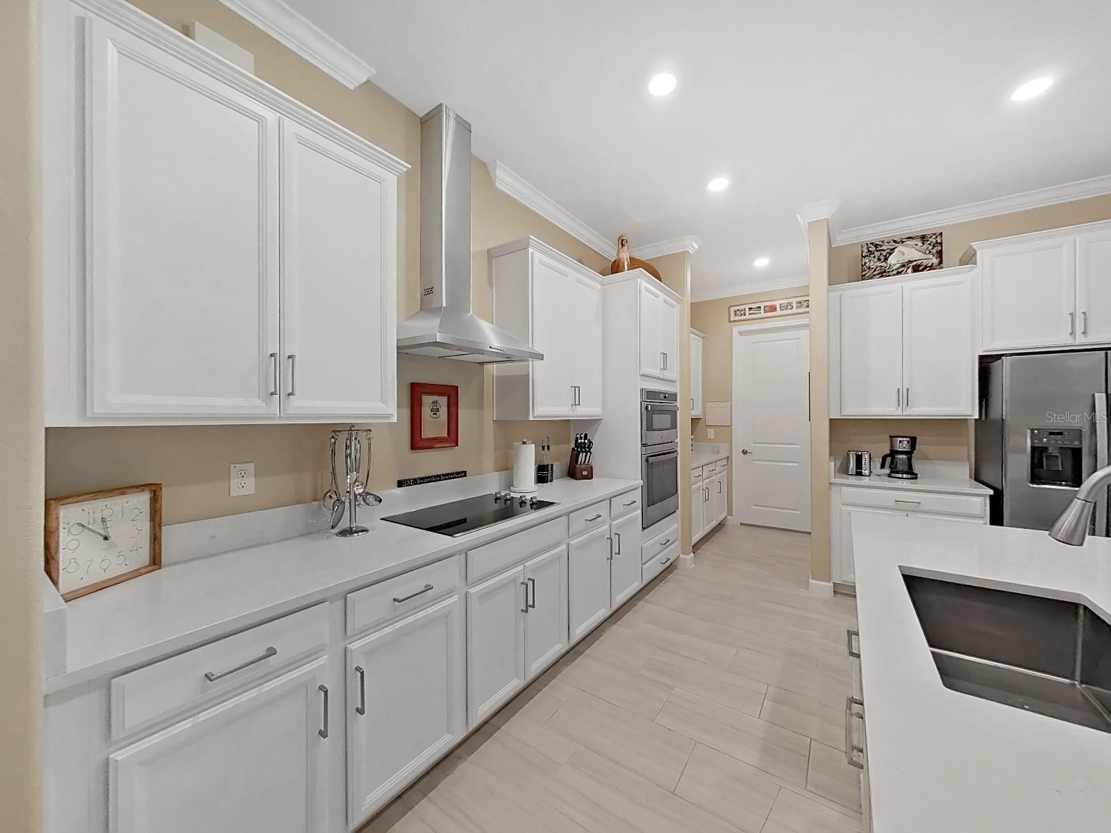 Kitchen with Quartz countertops.
