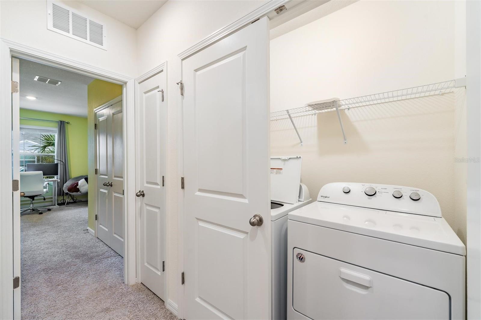 Upstairs laundry closet