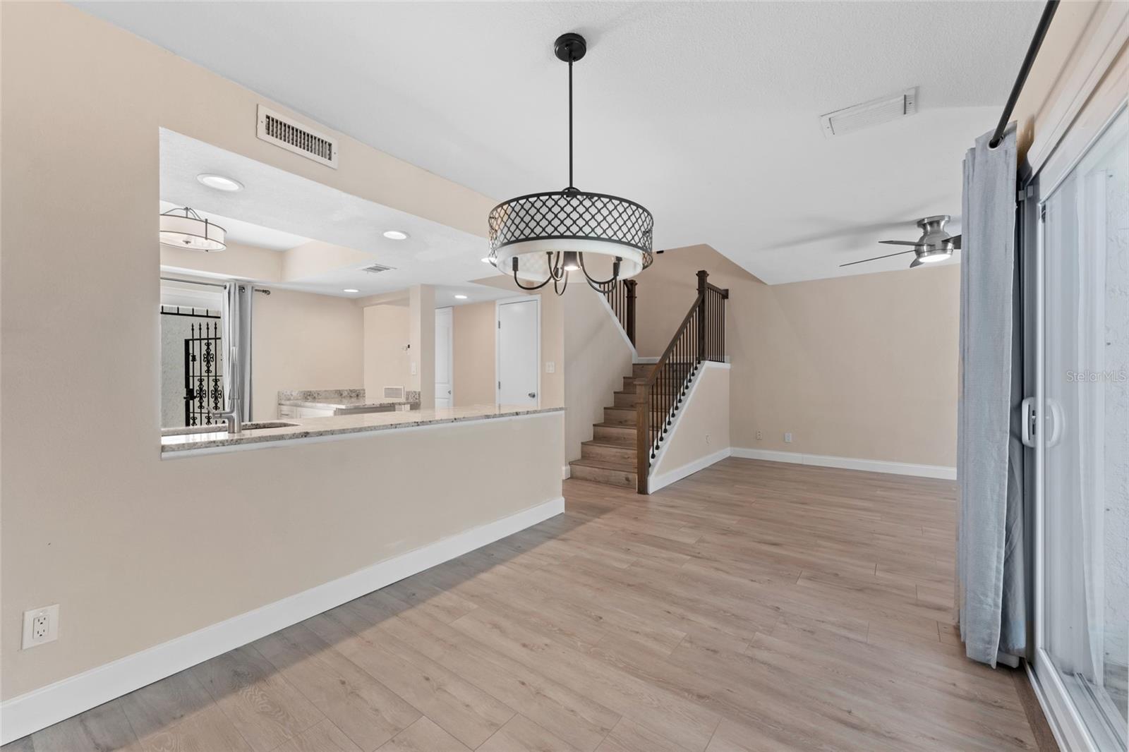 dining room looking towards kitchen and living room