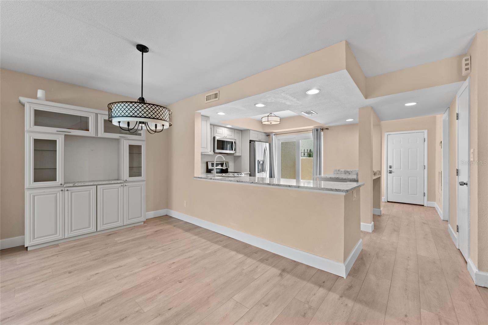 dining room and kitchen