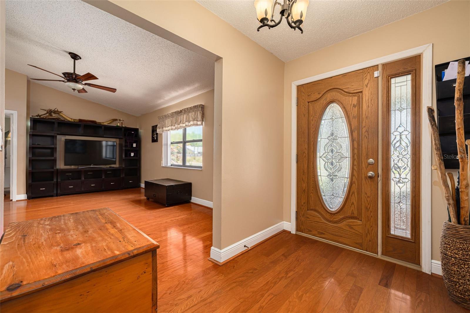 Foyer looking into living room