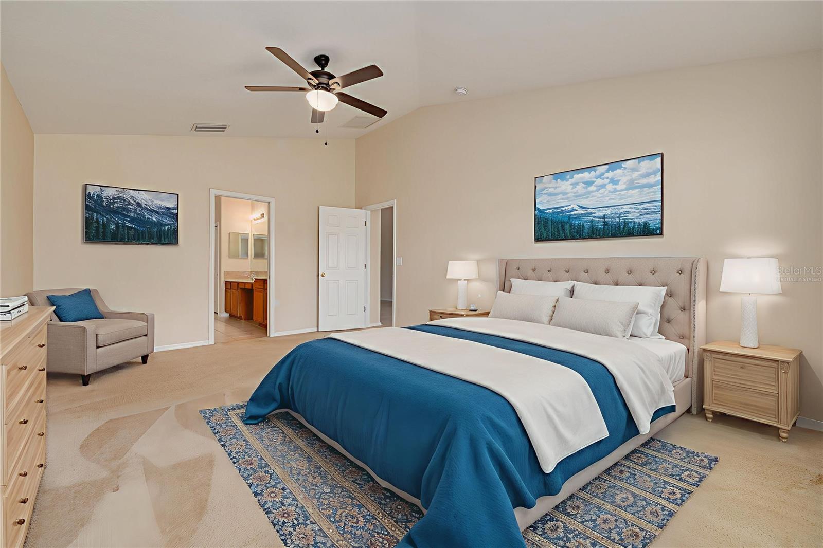 Virtually Staged Primary Bedroom