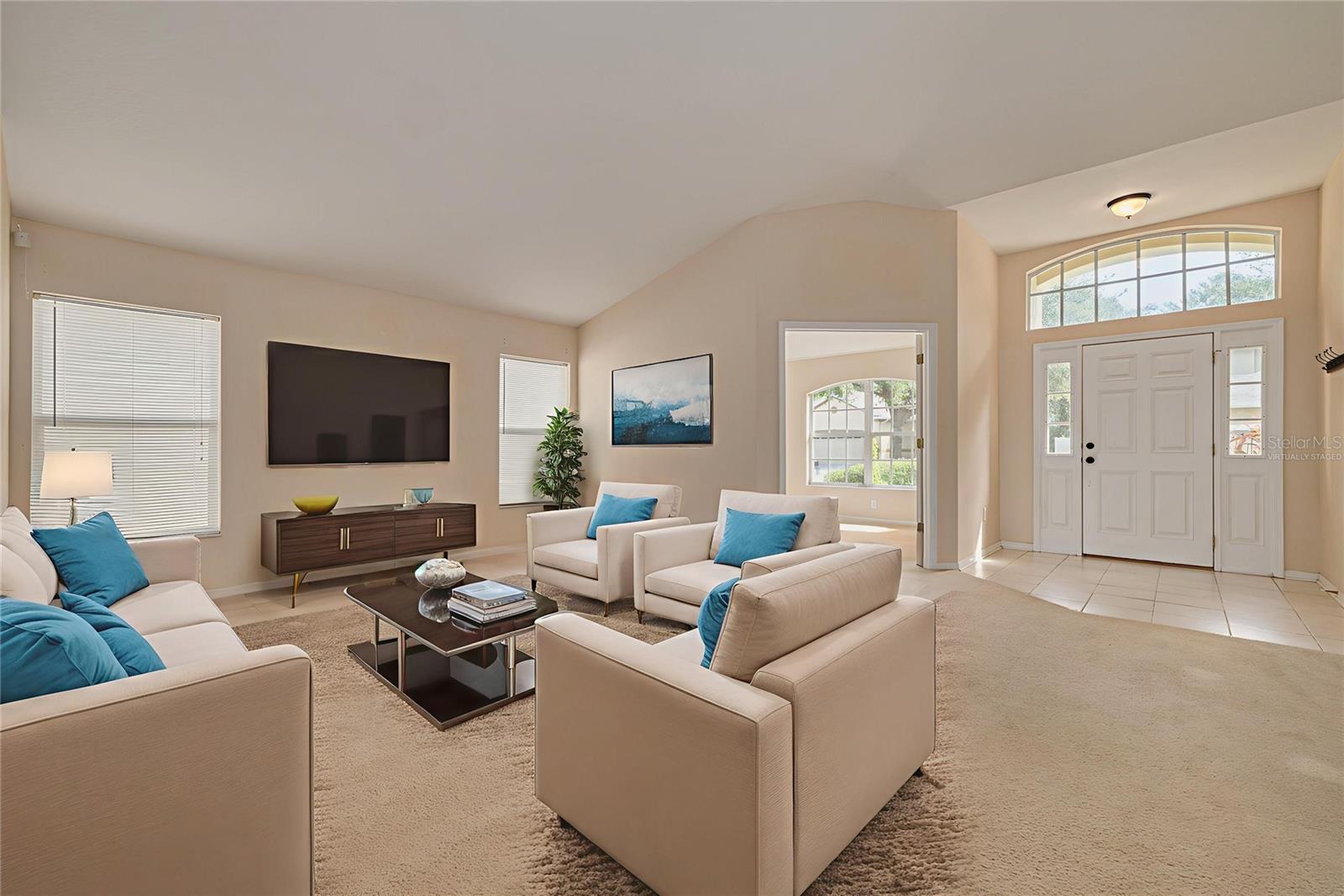 Virtually Staged Living Room