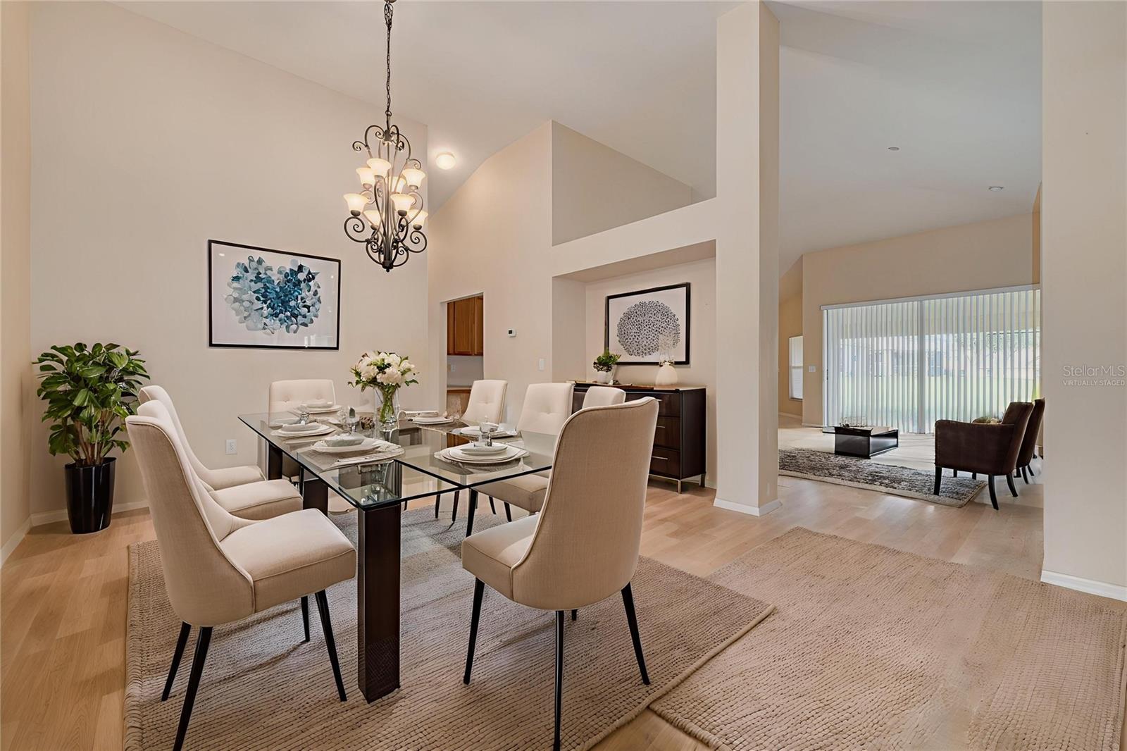 Virtually Staged Dining Room