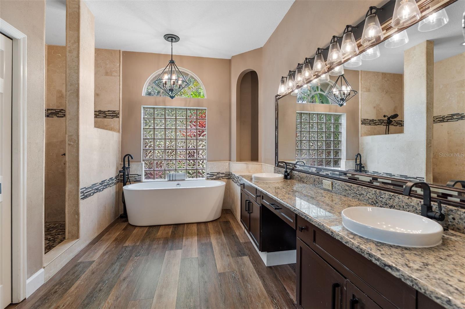 Walk in Shower | Soaking Tub & Dual Vanities