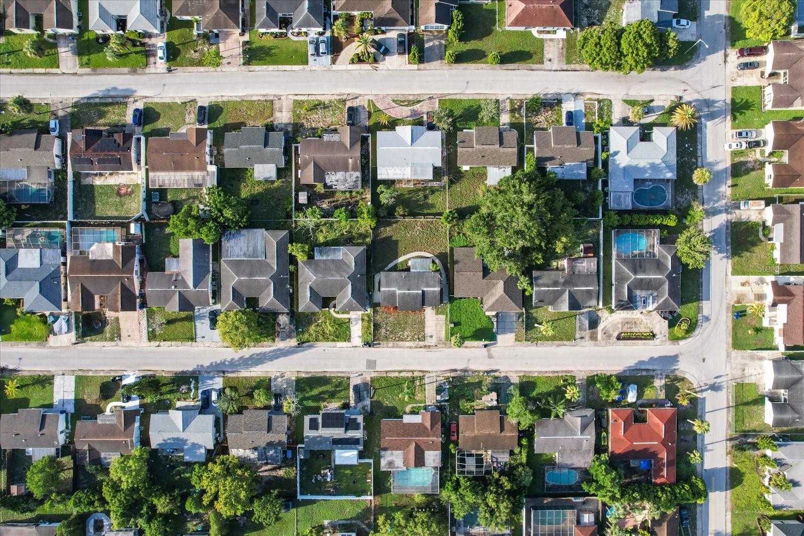 Neighborhood aerial view