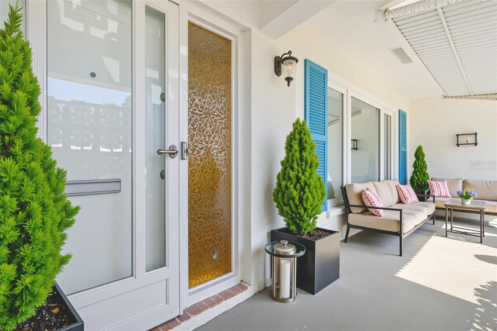 Front porch virtually staged