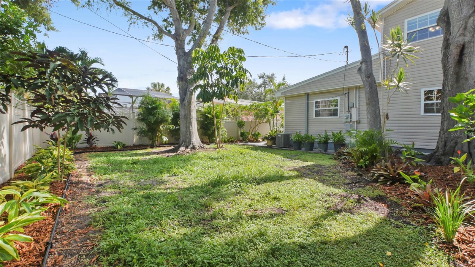 Freshly landscaped with Florida native plants