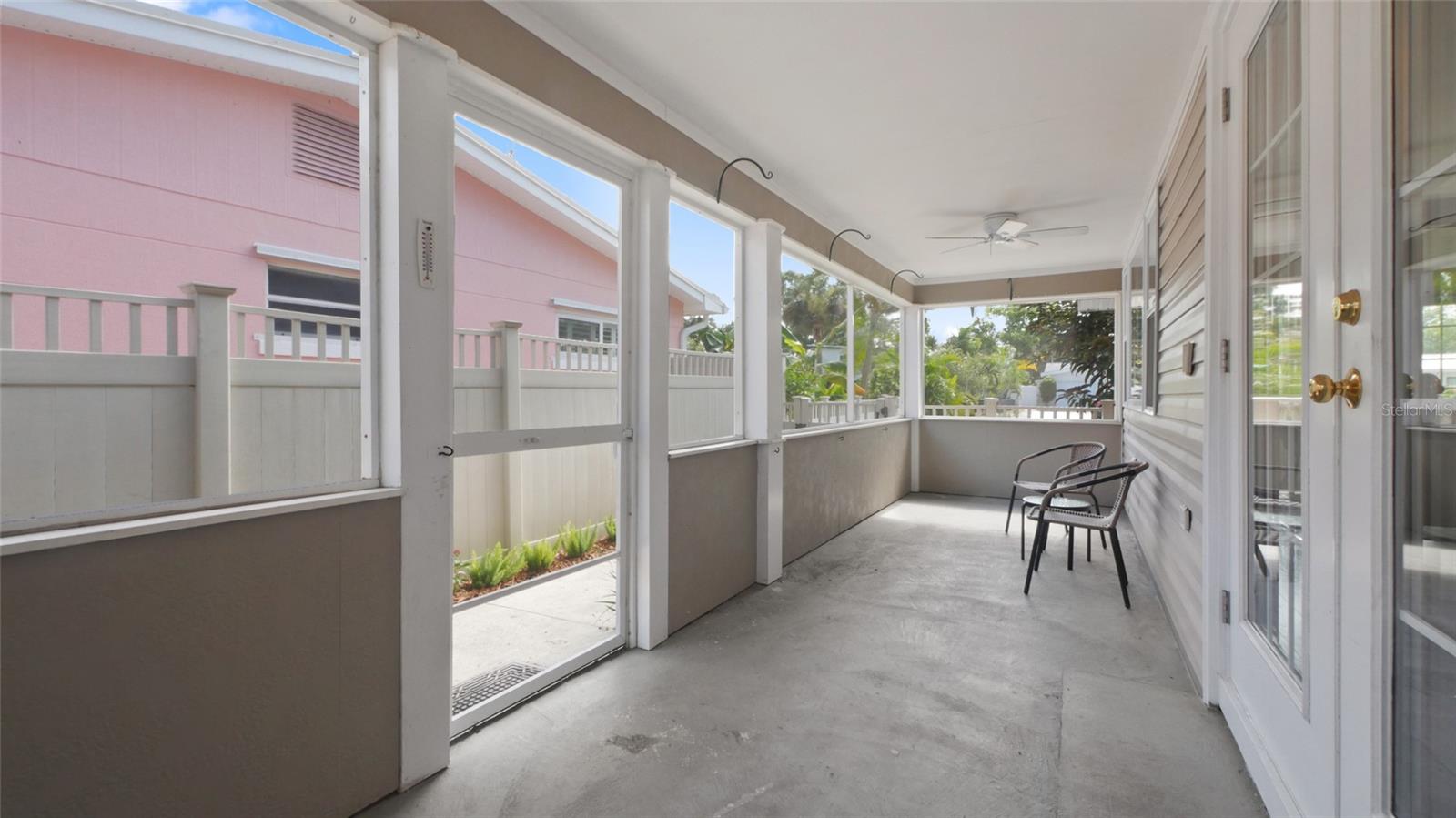 Screened porch off of kitchen for outdoor living