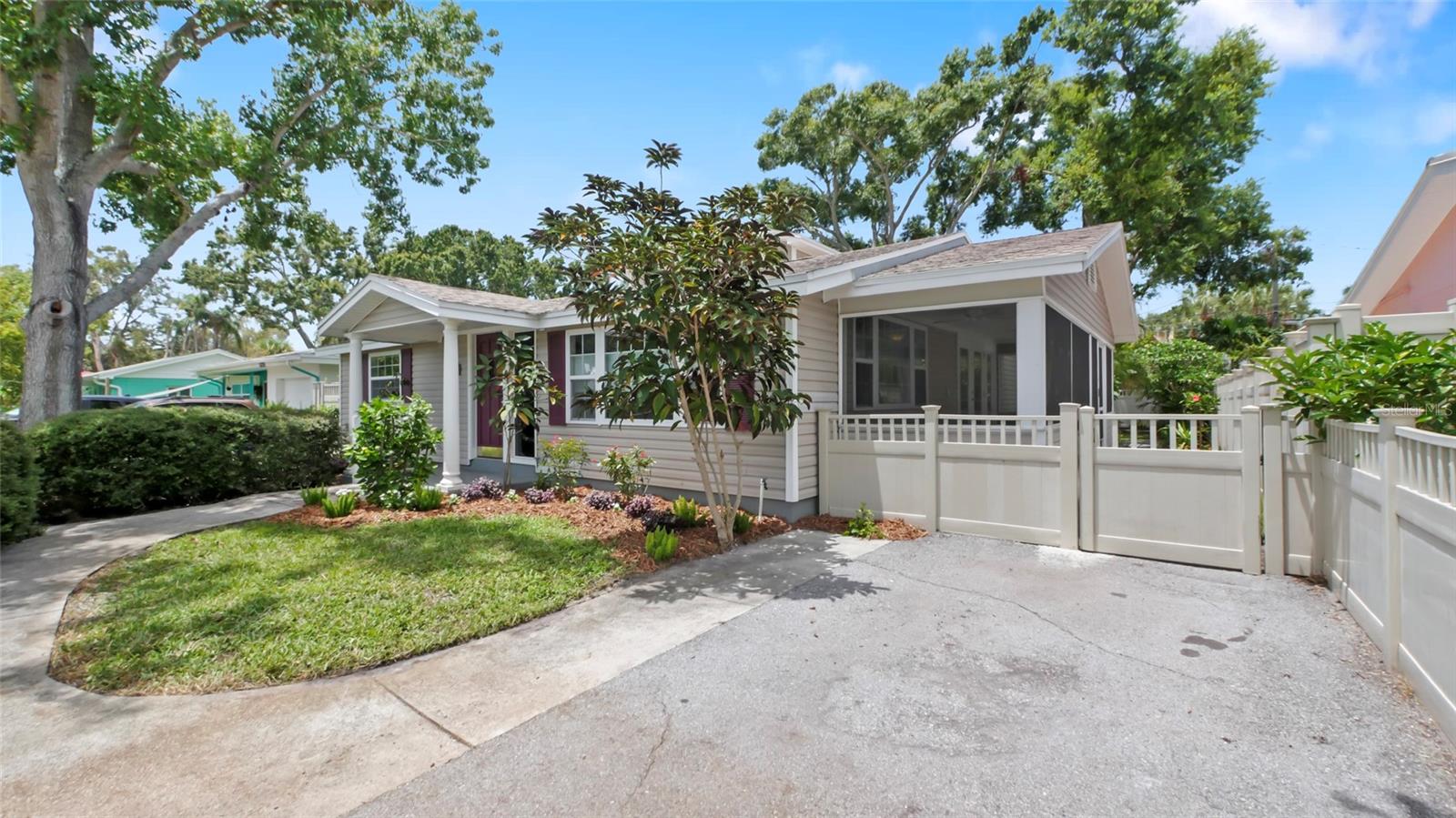 Driveway and side gate access to backyard
