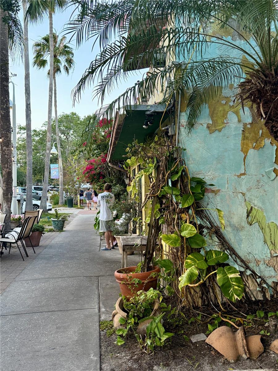 Colorful, vibrant downtown Gulfport less than a mile away