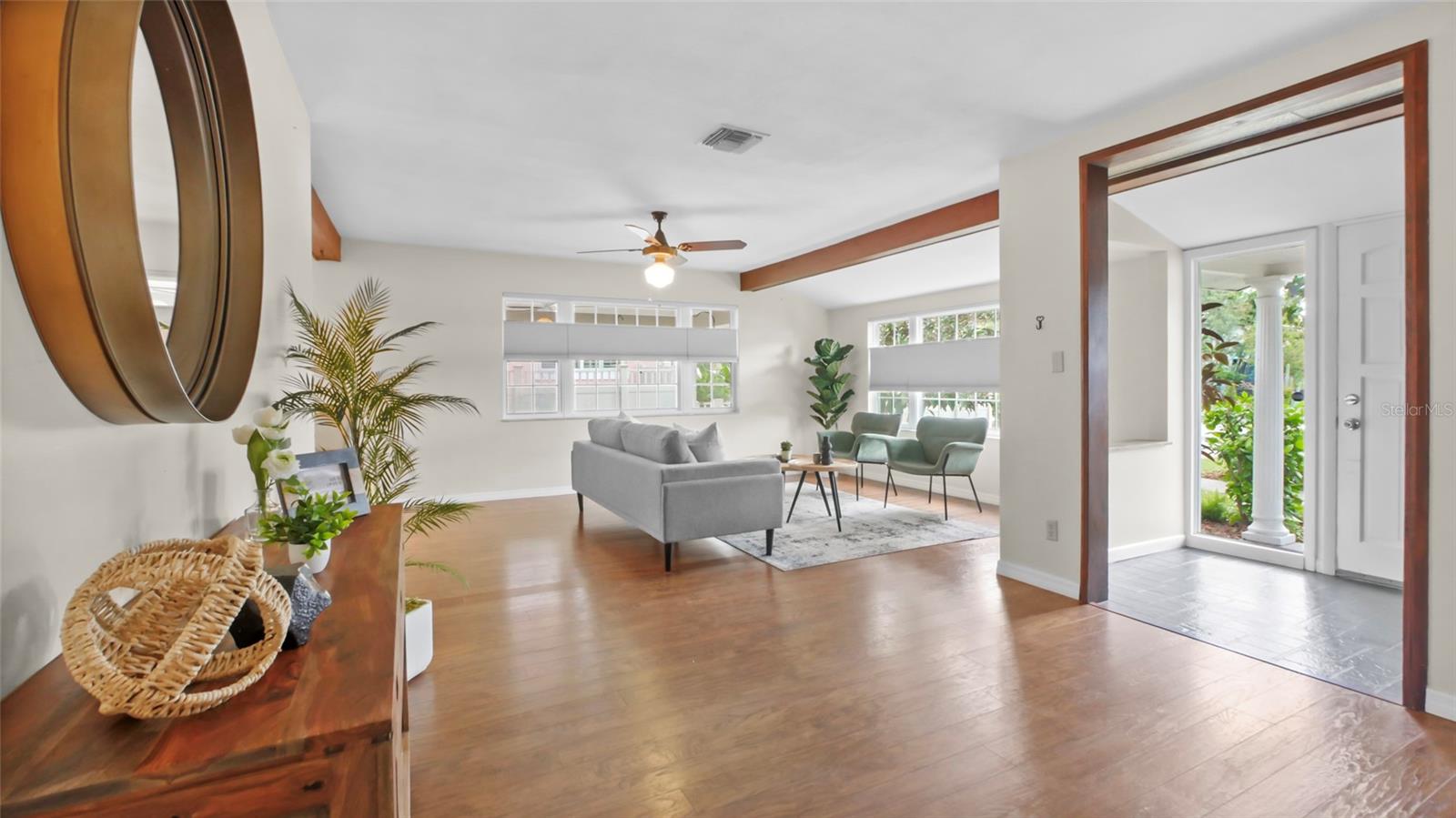 Tons of natural light in the living spaces