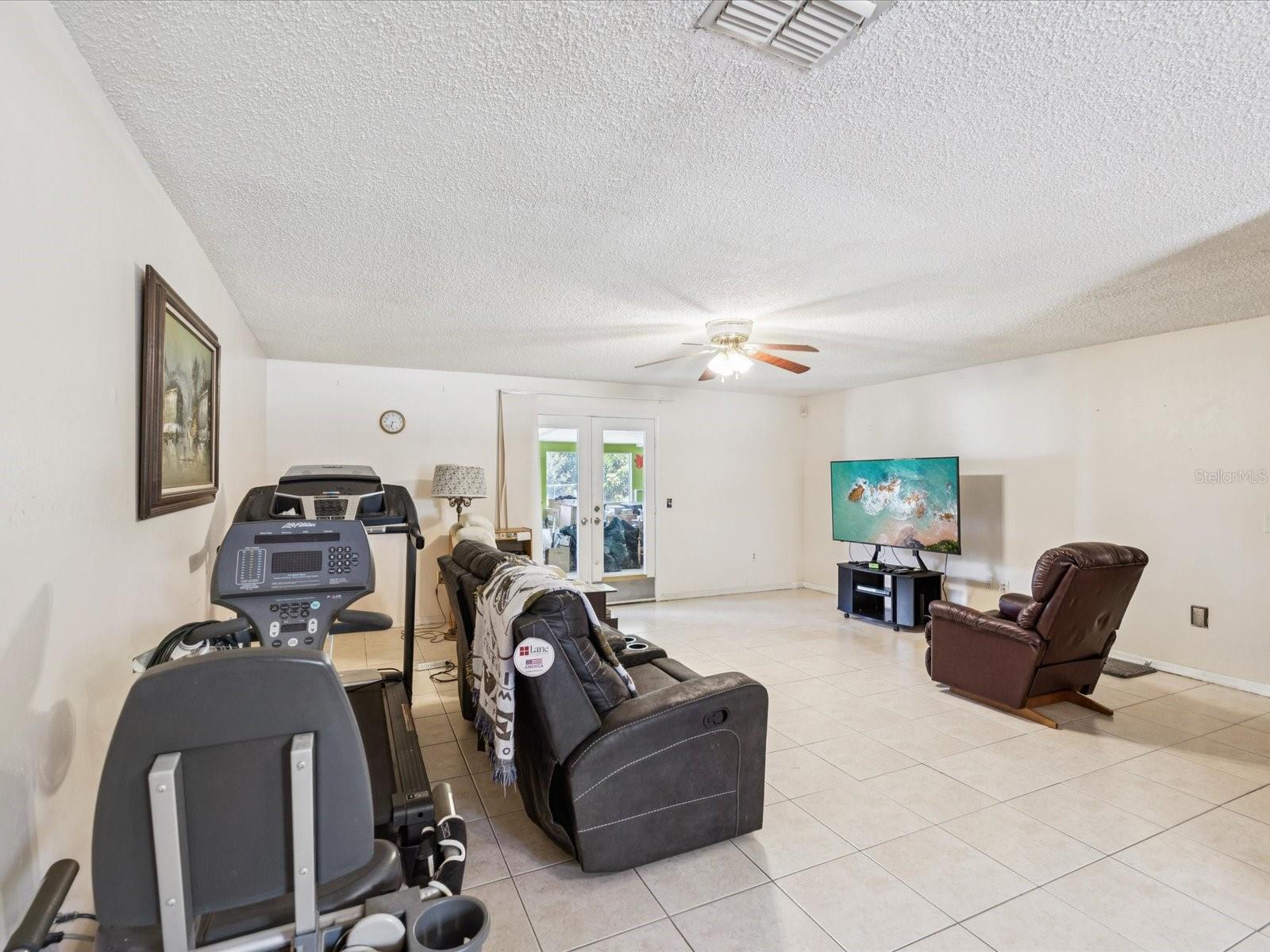 Family Room leads out to sunroom
