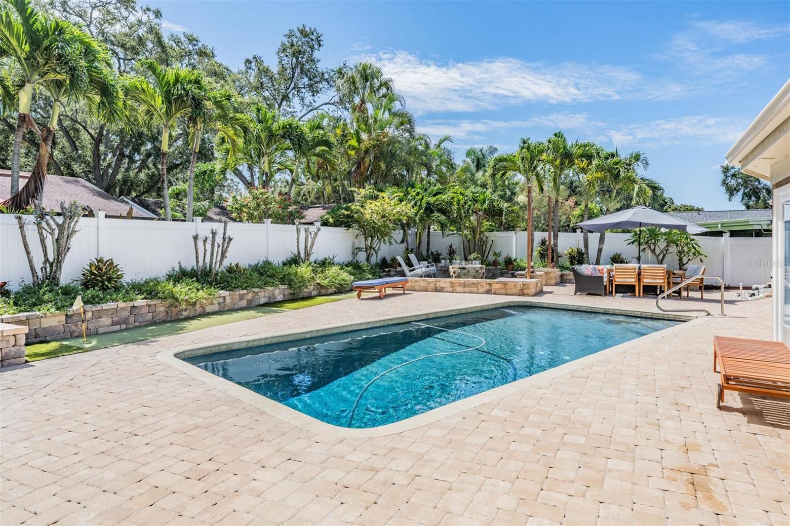 Expansive pool area