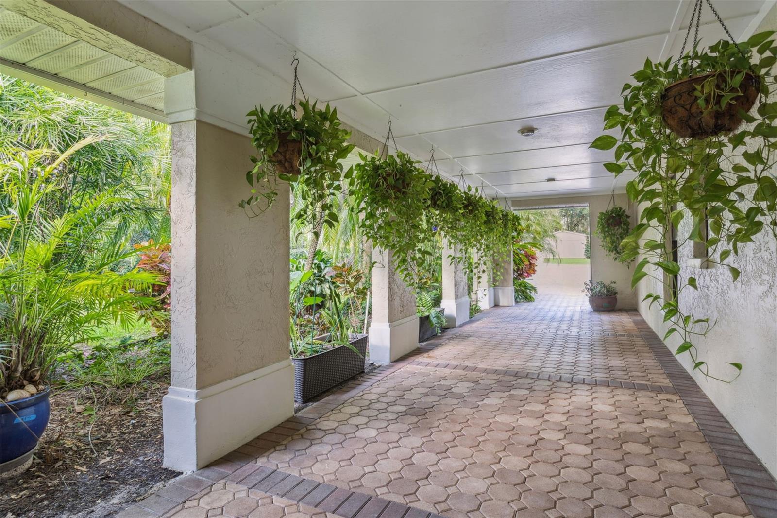 Bricked paved entryway