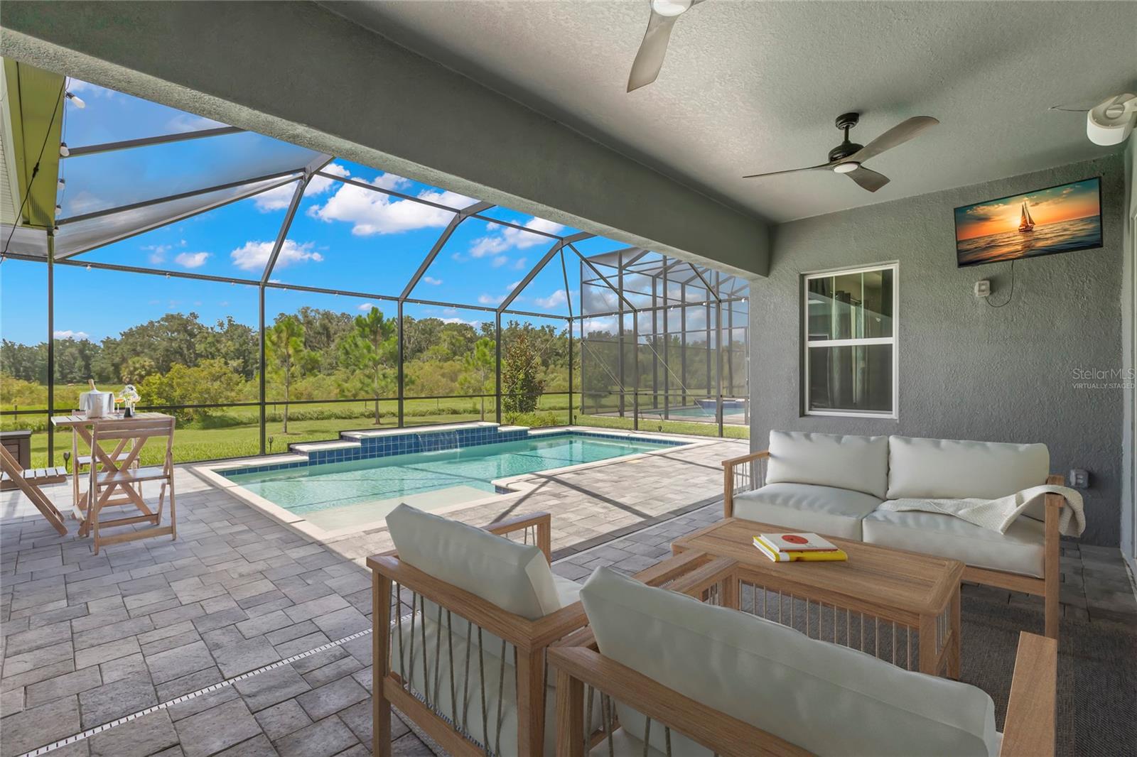 Virtually Staged - Private Pool/Conservation Lot