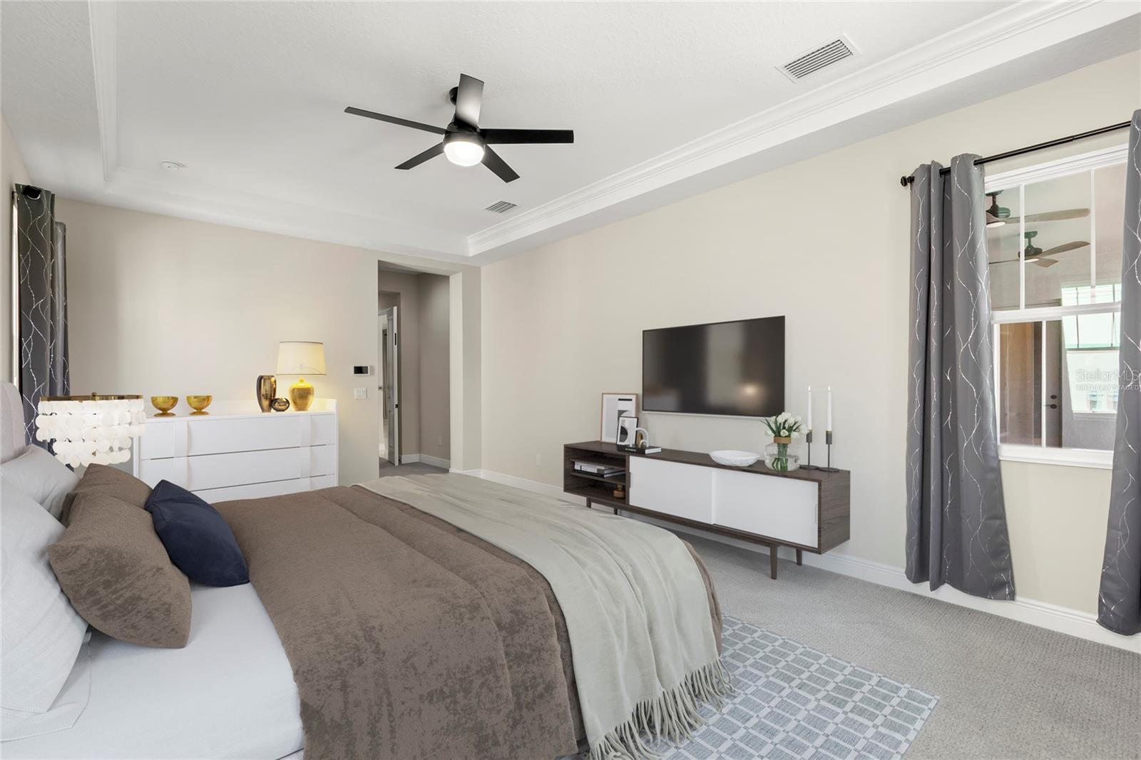 Virtually Staged - Primary Bedroom