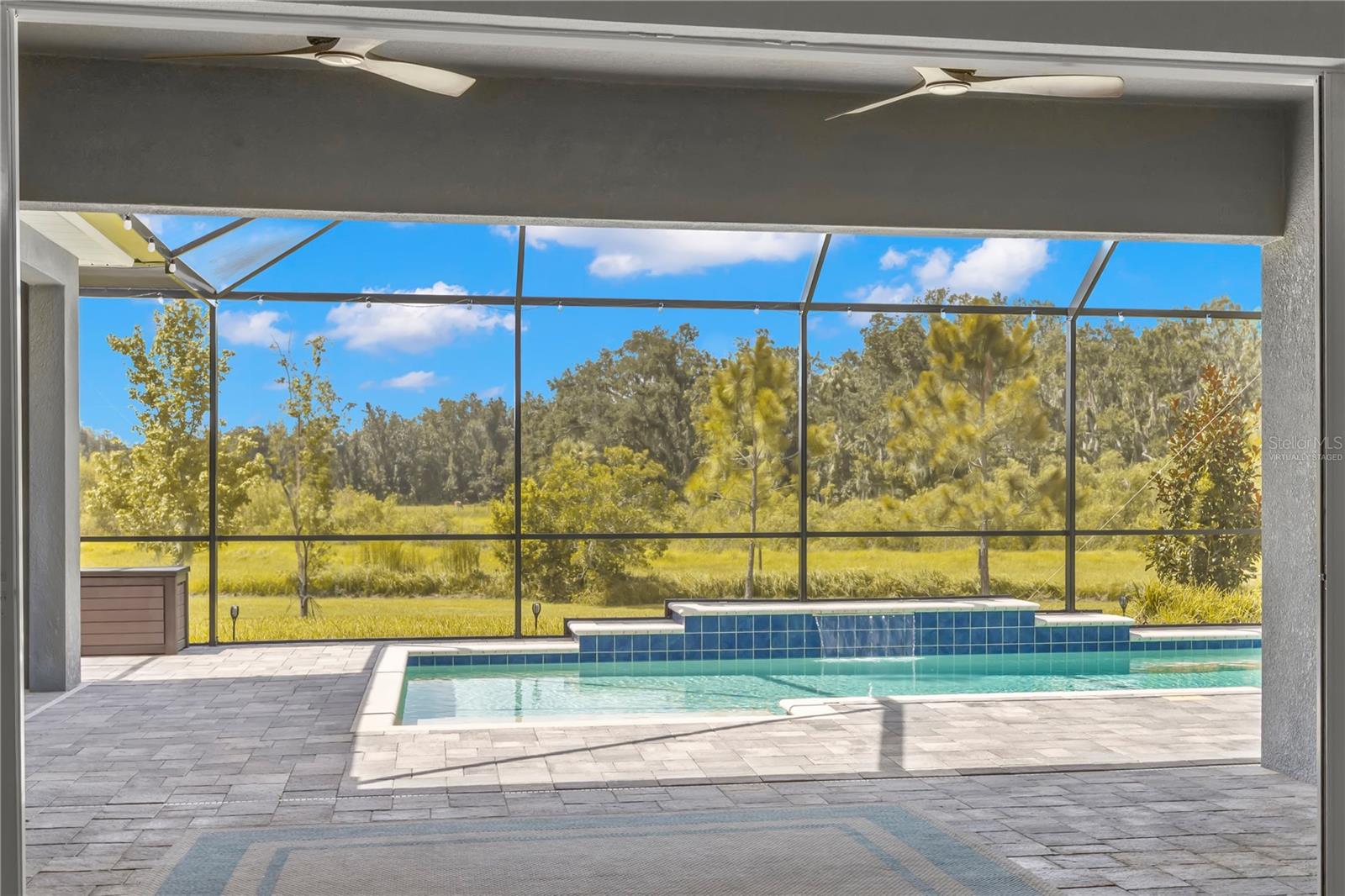 Virtually Staged (Tree) - Salt Water Private Pool with Conservation