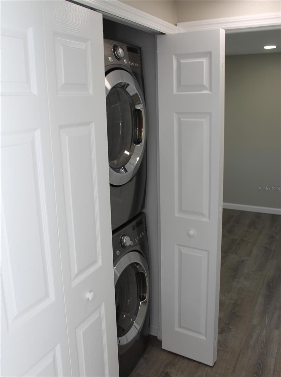 Inside laundry includes washer and dryer