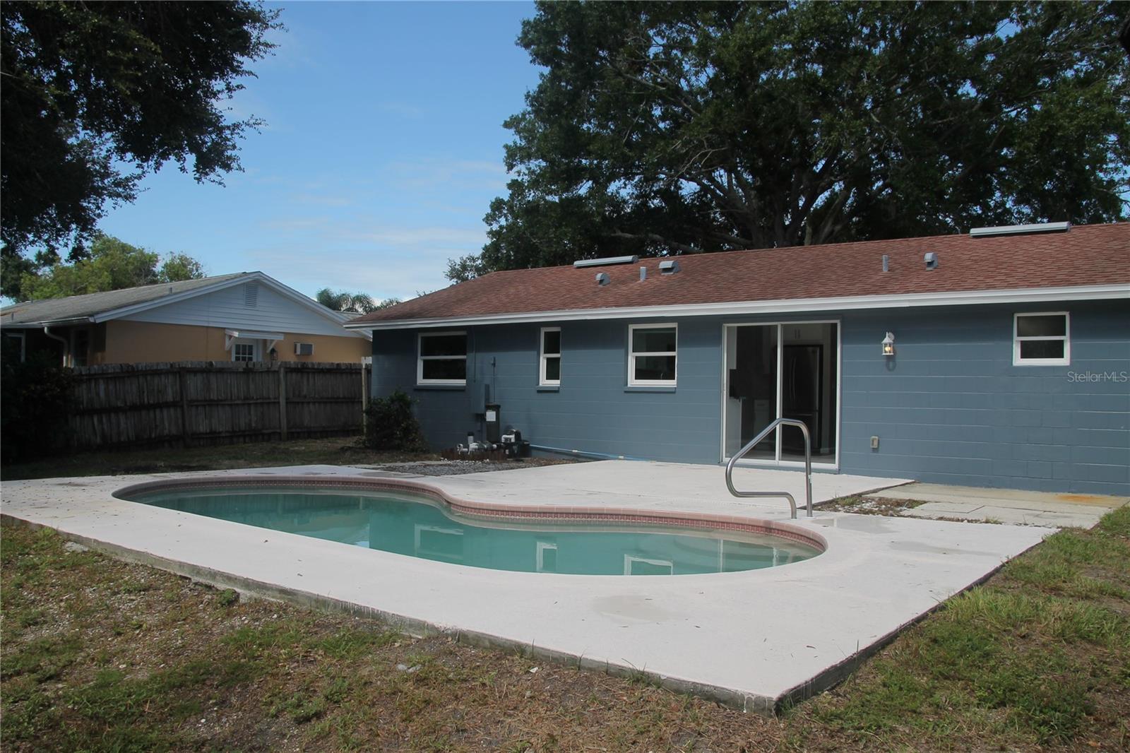 Rear and pool