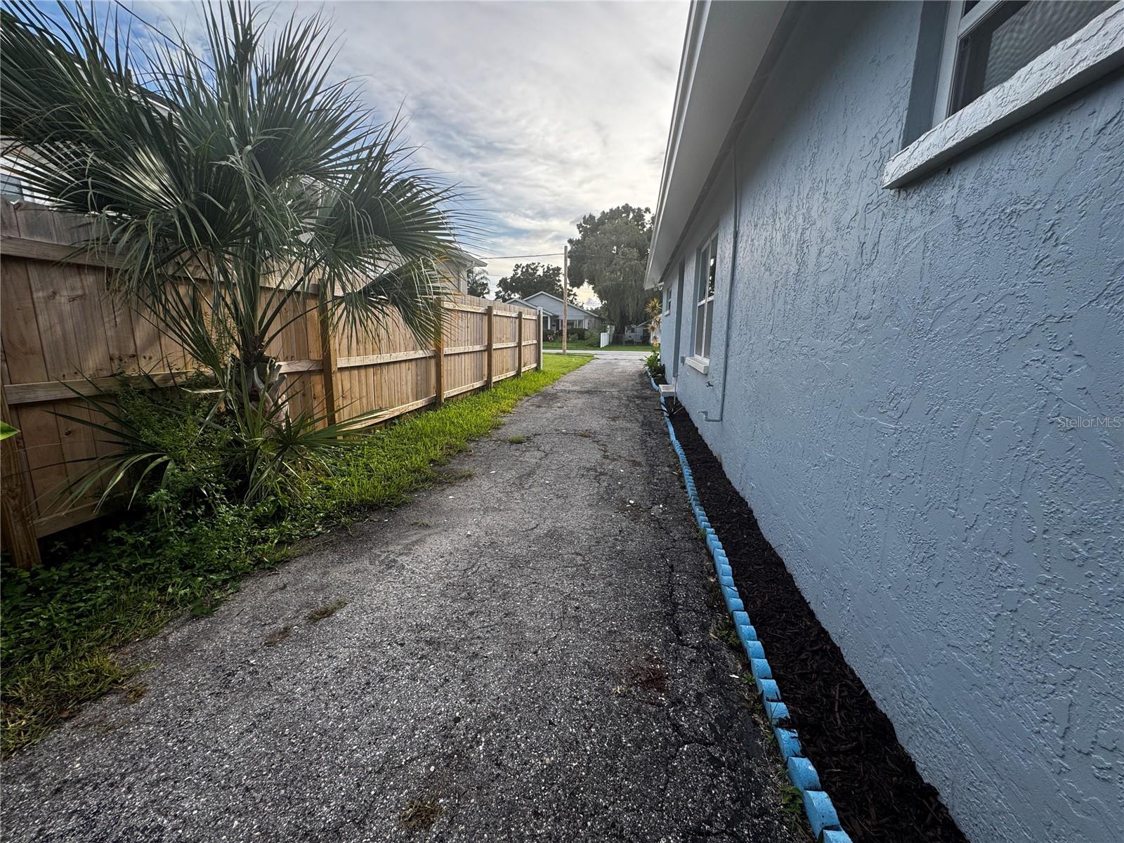 View from side gate