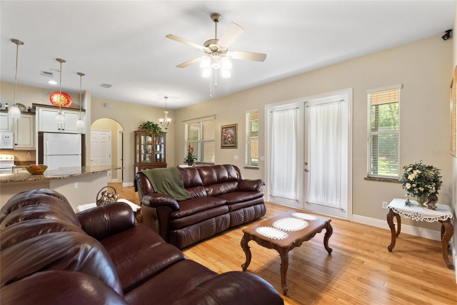 Living room and breakfast nook.
