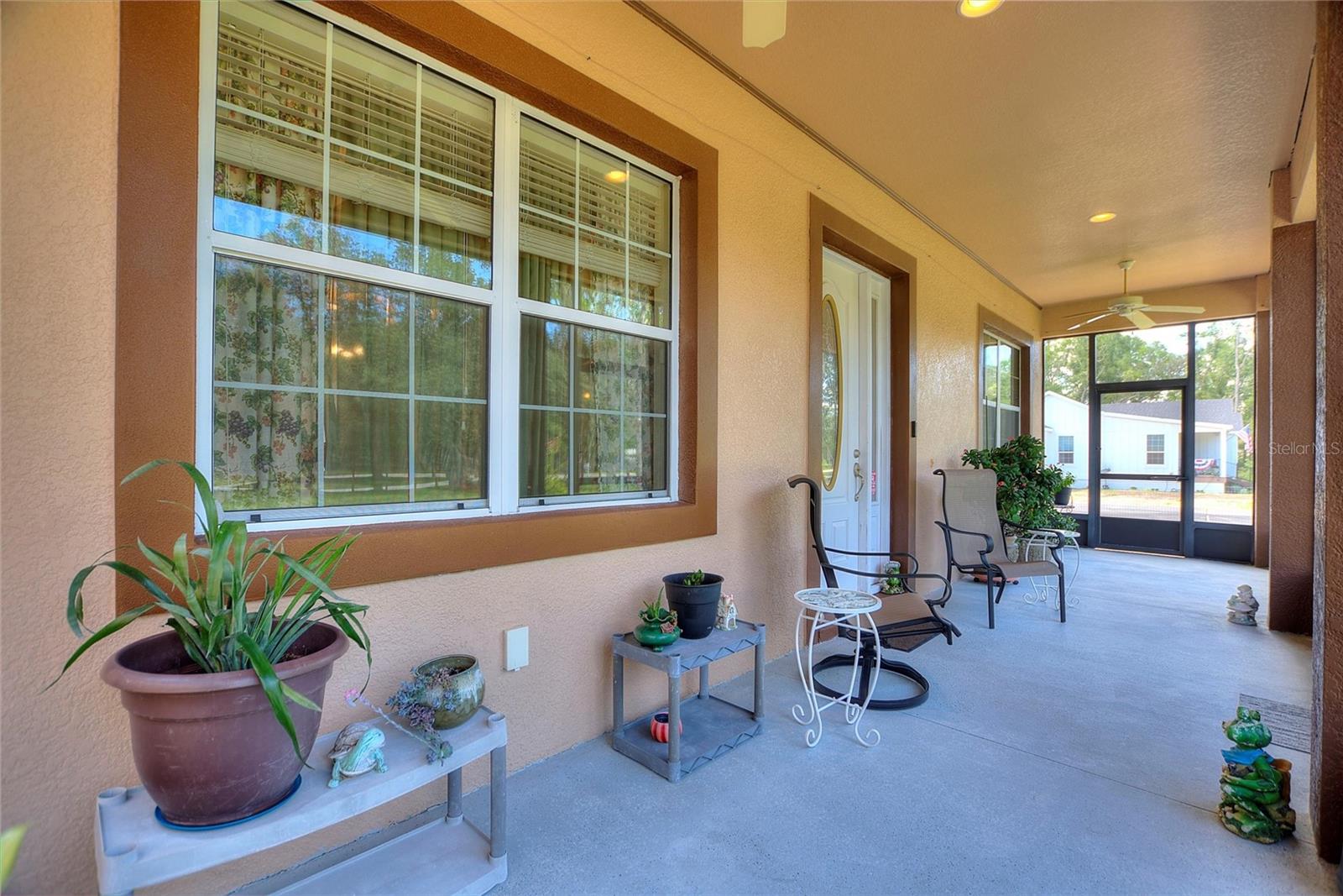 Large front patio area.