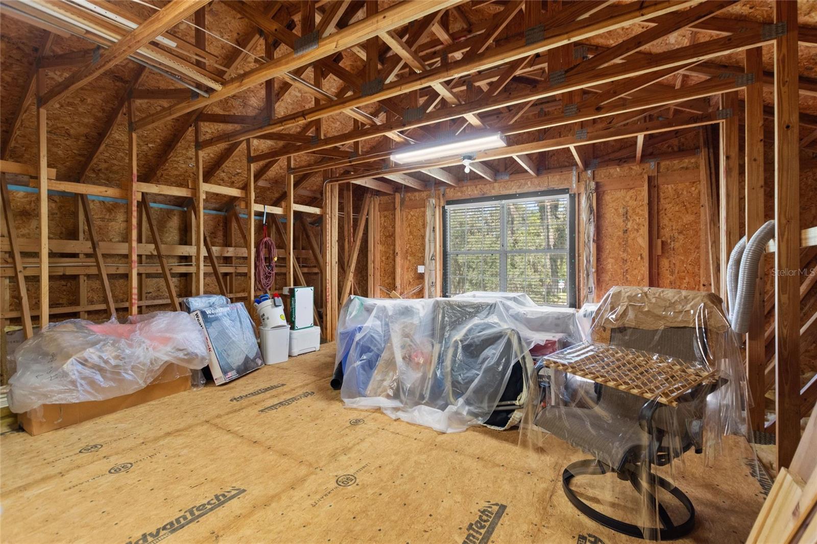 Loft area that could be finished for extra living space.