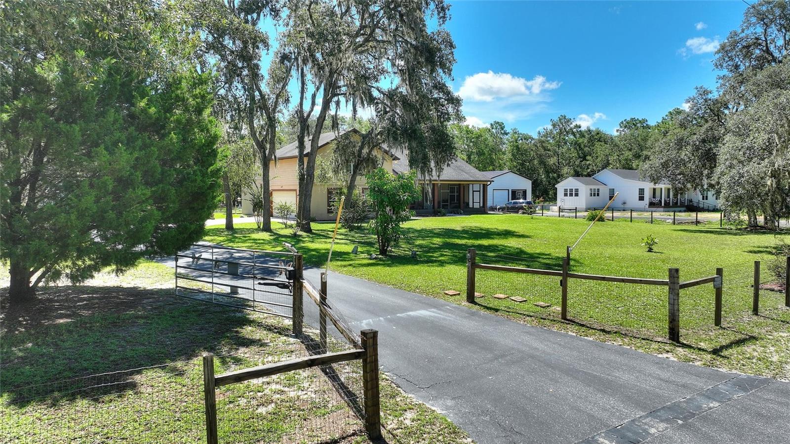 Extra long driveway provides lots of additional parking spaces.