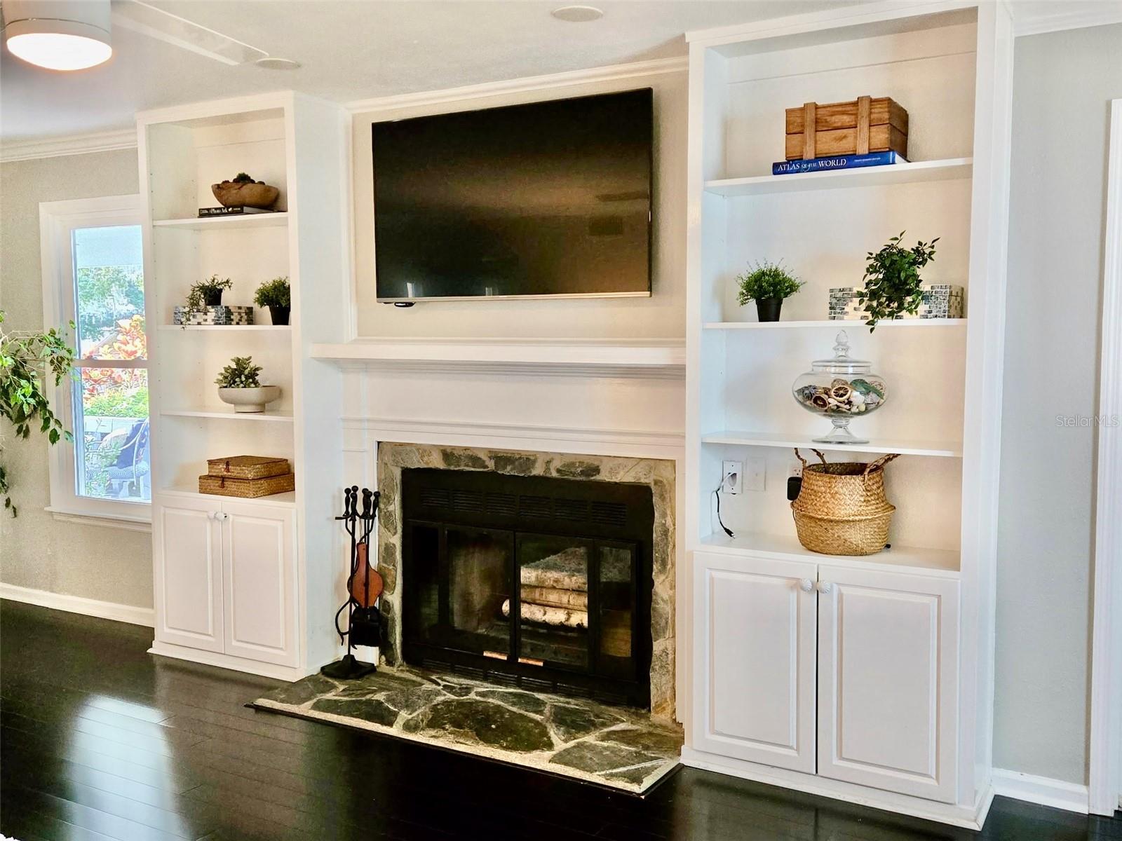 Fireplace in living room