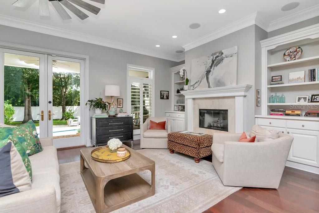 Gas Fireplace in Family Room