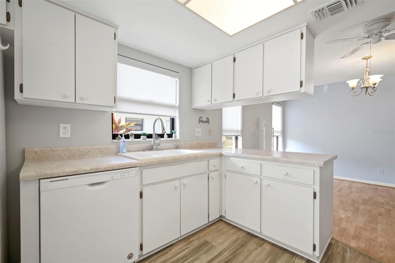Kitchen Sink Area w/Touch Blinds