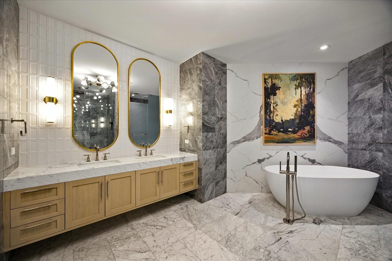 stunning primary ensuite