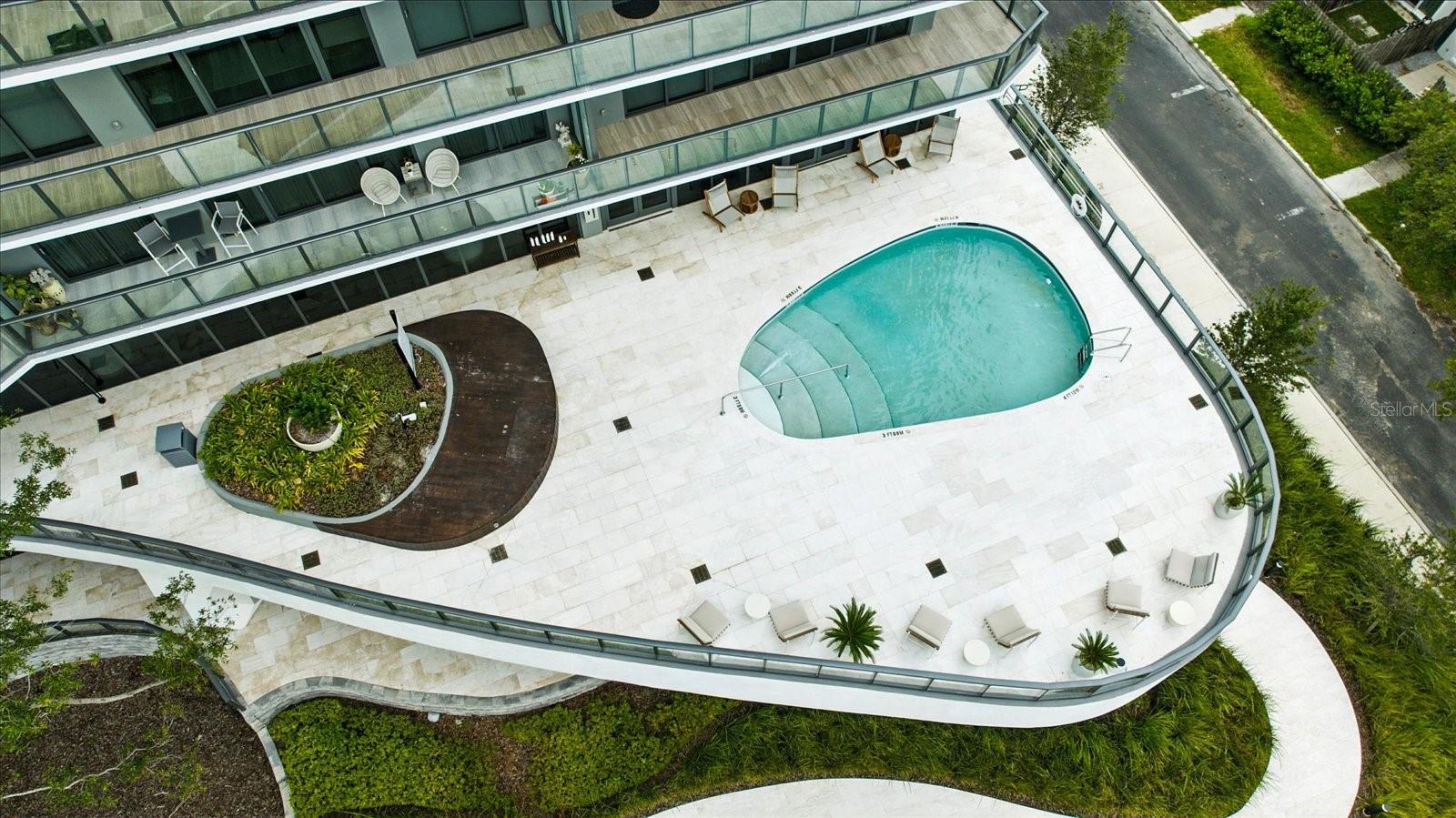 sunrise pool facing Bayshore