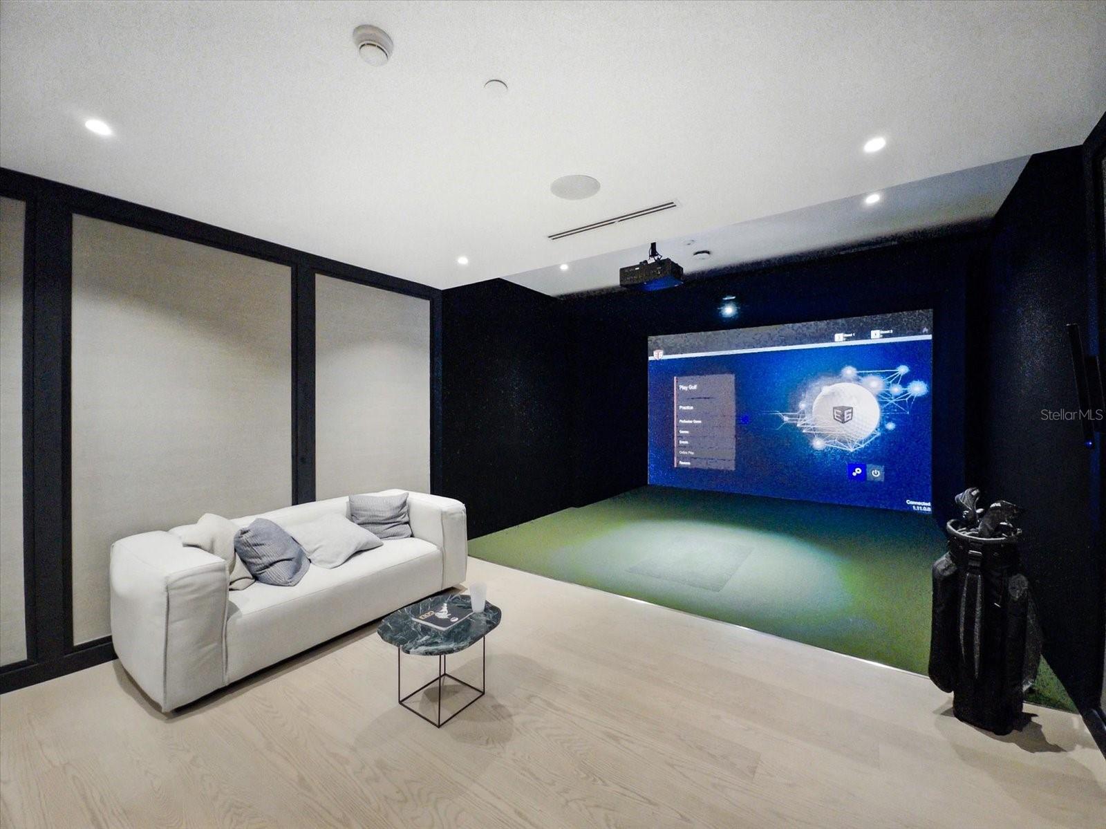 perfect your swing in the golf simulator suite