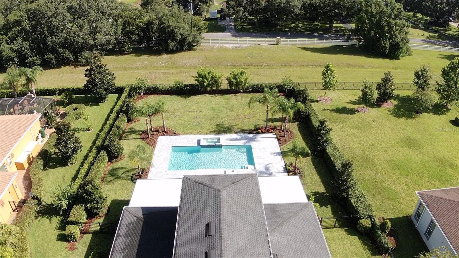 Aerial - back Yard
