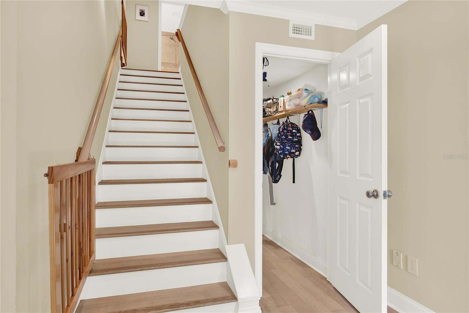 Foyer with walk-in closet